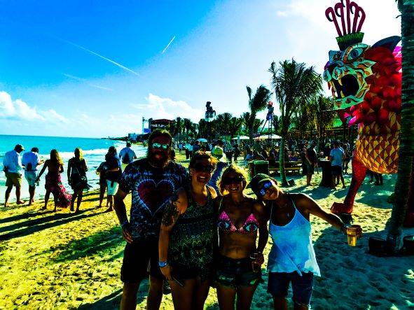 Dead and Company Tour Heads Josh, Sally, Joelle and Naomi. Playing in the Sand Mexico 1-19-20