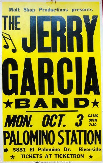 Jerry garcia band live show Palomino Station 10-3-83
