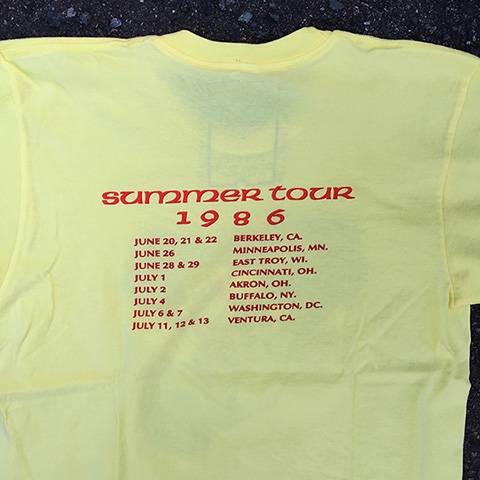 Grateful Dead Summer Tour 1986 Tour Shirt