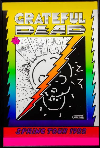 Grateful Dead and Peter Max Poster Spring Tour 1988 